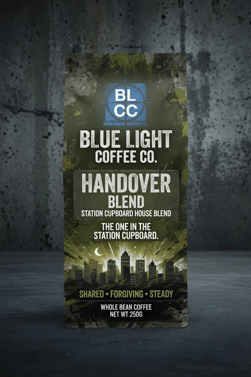 Handover Blend — pack design visual